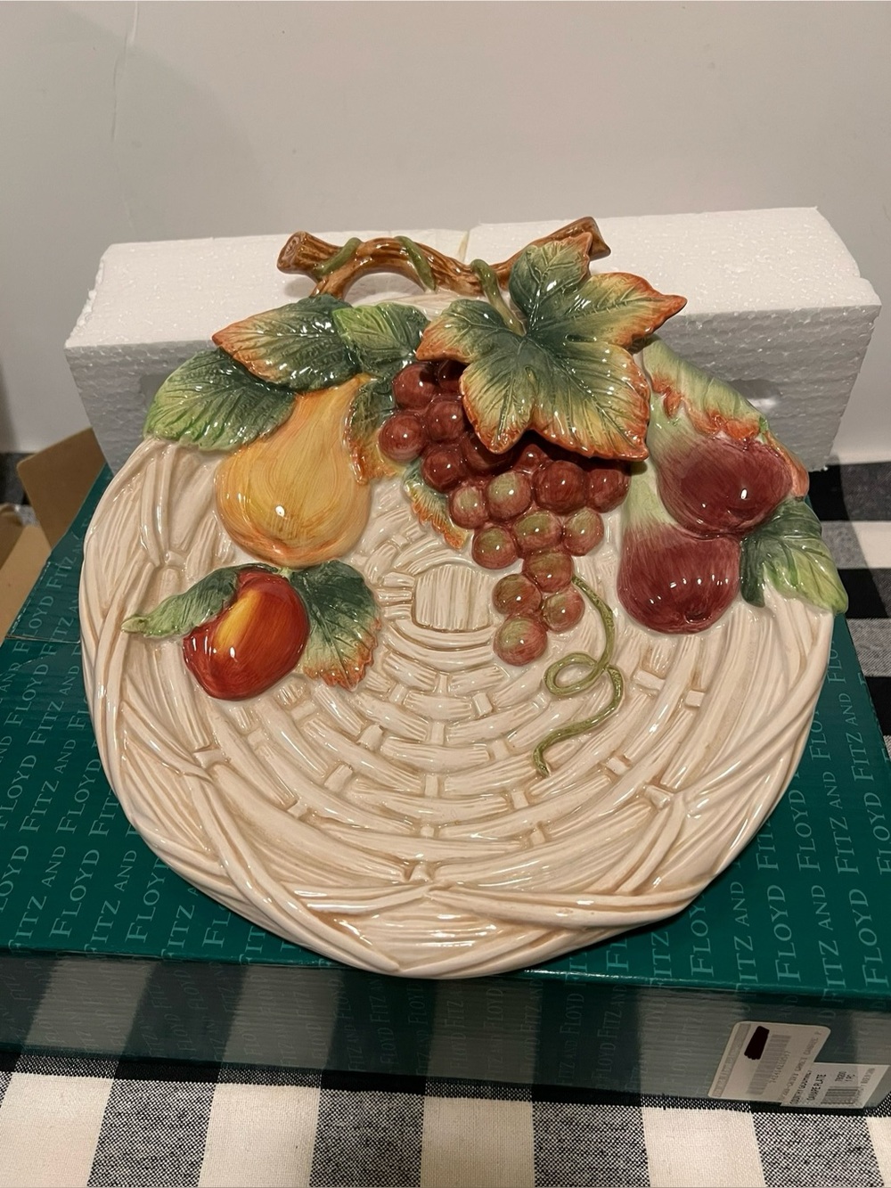 NWT FITZ & FLOYD COUNTRY GOURMET CANAPÉ PLATE.